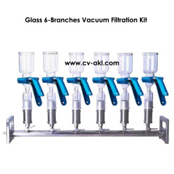 Glass 6 Branch Vacuum Filtration Apparatus SLS3001 | Alat penyaring sampel 6 cabang