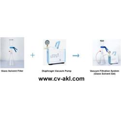 Vacuum Filtration System 20L/min | M033A-5ML Glass Solvent Filter with Diaphragm Vacuum Pump