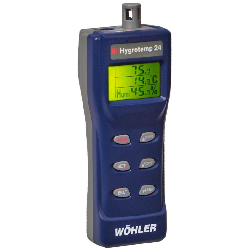 Wöhler IR Hygrotemp 24 | Portable Infrared Thermohygrometer